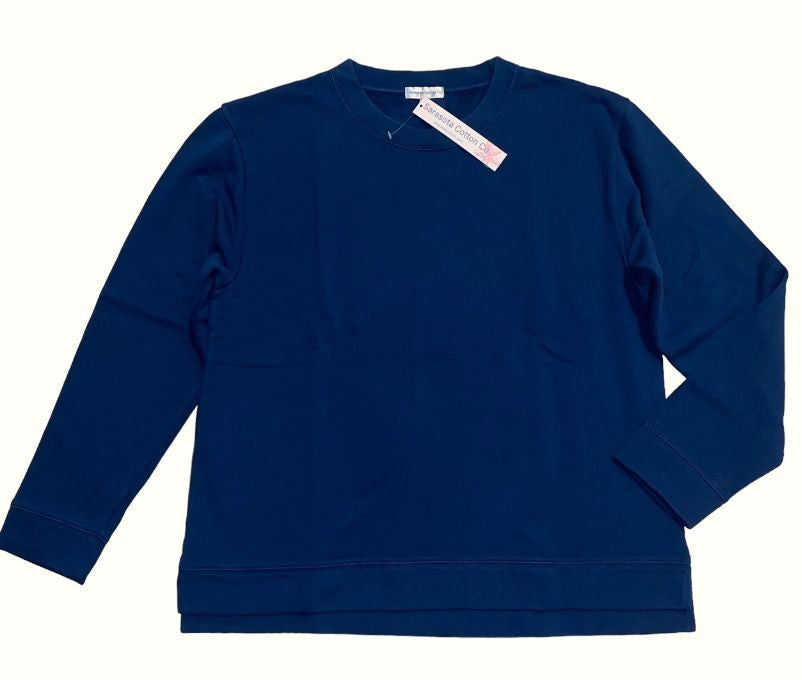 Sarasota Cotton 3X Navy Blue Siesta Key French Terry Pullover Sweatshirt