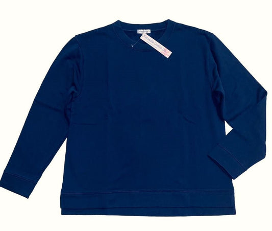 Sarasota Cotton 3X Navy Blue Siesta Key French Terry Pullover Sweatshirt