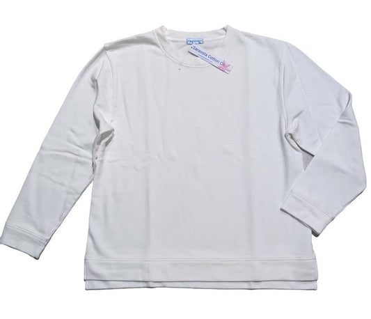 Sarasota Cotton 1X White Siesta Key French Terry Pullover Sweatshirt